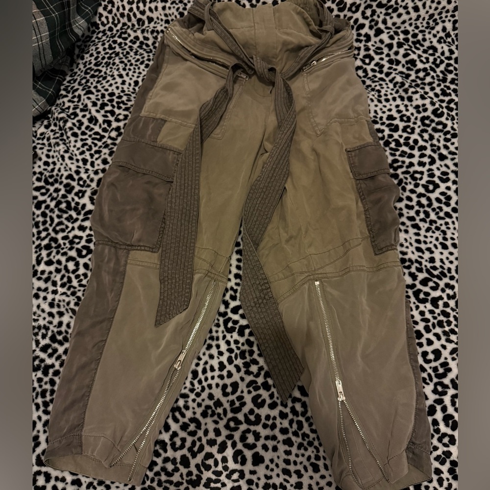 3.1 Phillip Lim Olive Cargo Pants with Belt